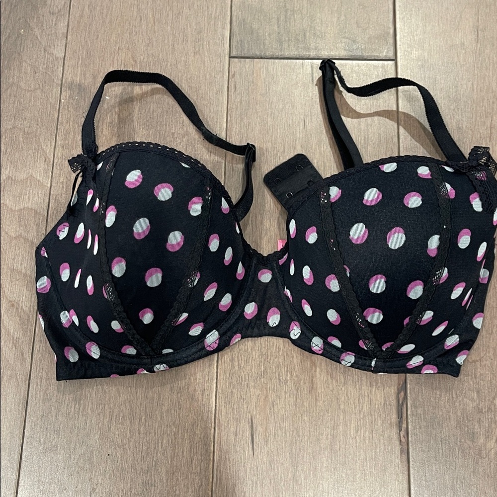 Black Polka Dot Bra Betsy Johnson